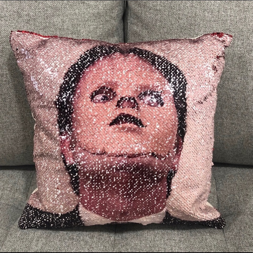 The Office: Gag Sequence Throw Pillow (Red)
